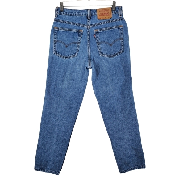 Vtg Levis 512 Jeans Women 10 Petite Blue Slim Fit Tapered Leg (28x26.5) USA Made - Picture 4 of 13